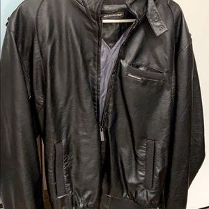 Members only faux real leather jacket. Size medium
